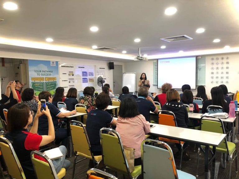 Training venue crowd