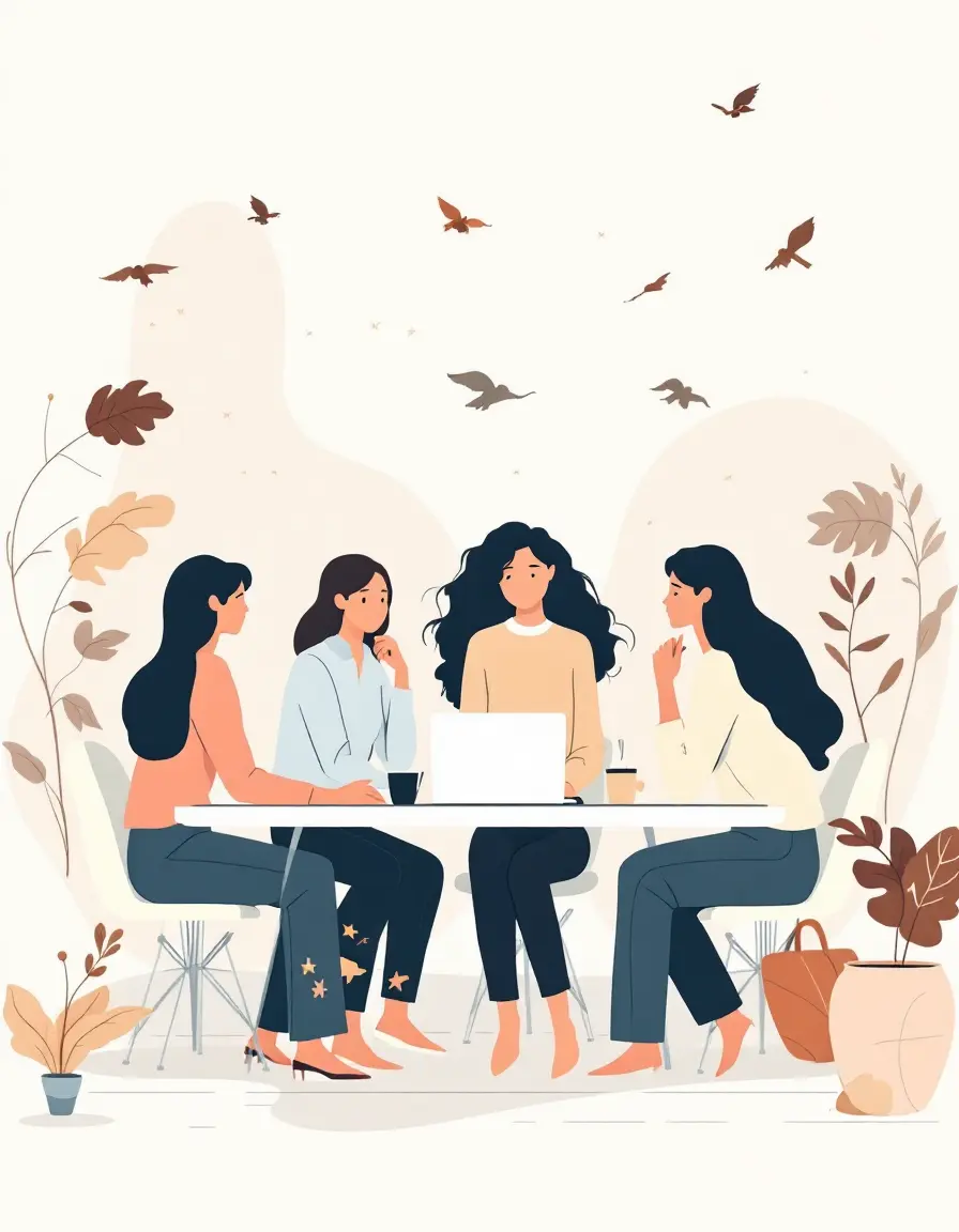 Professional office meeting