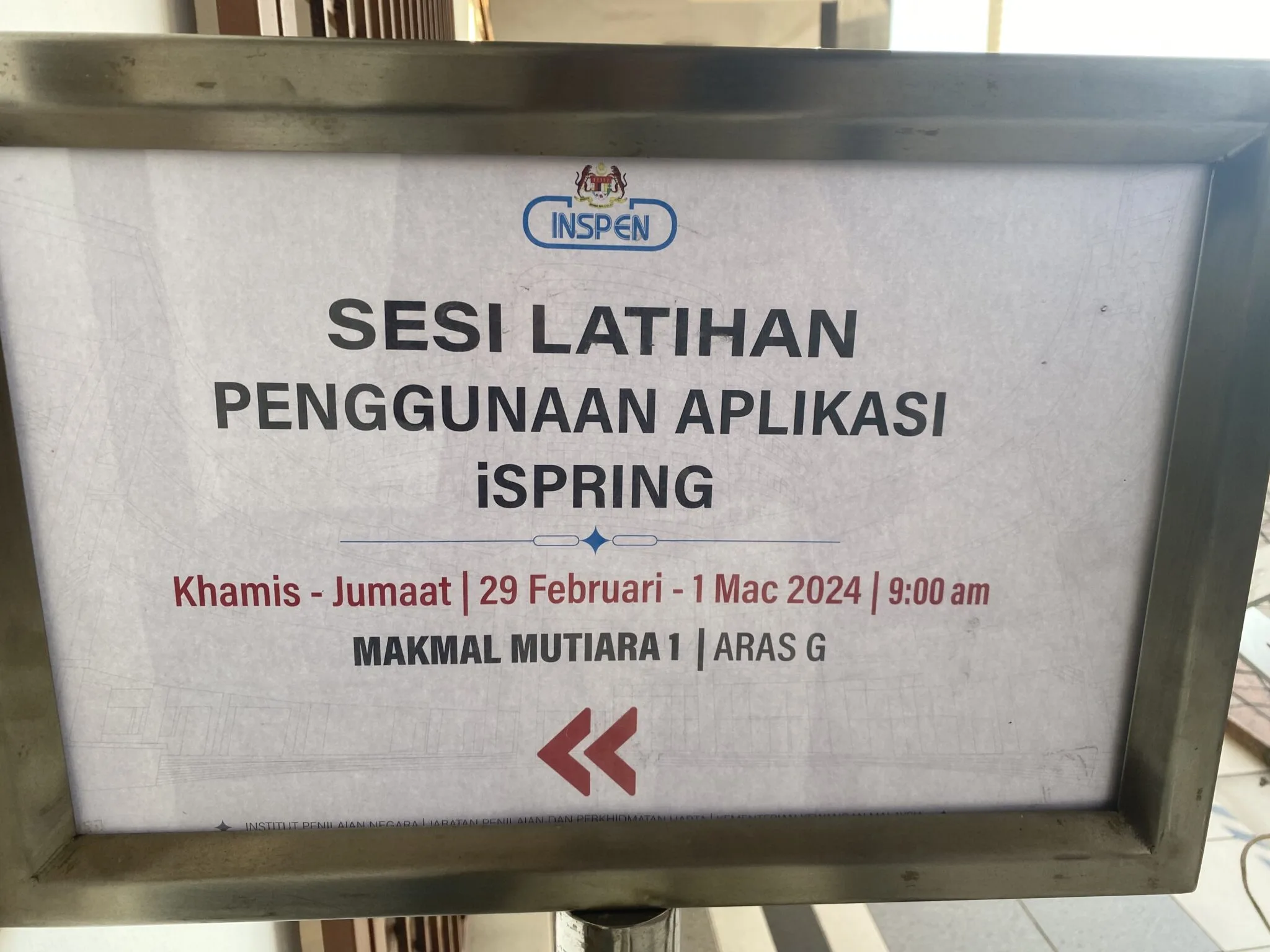 Training Signboard